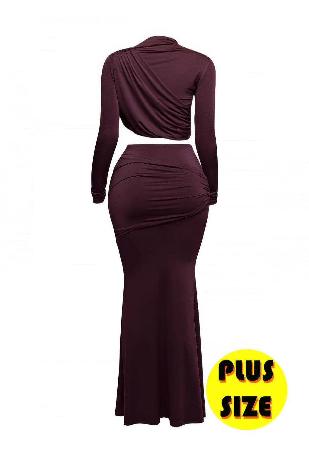 Shirring Detailed Top & Long Skirt Set