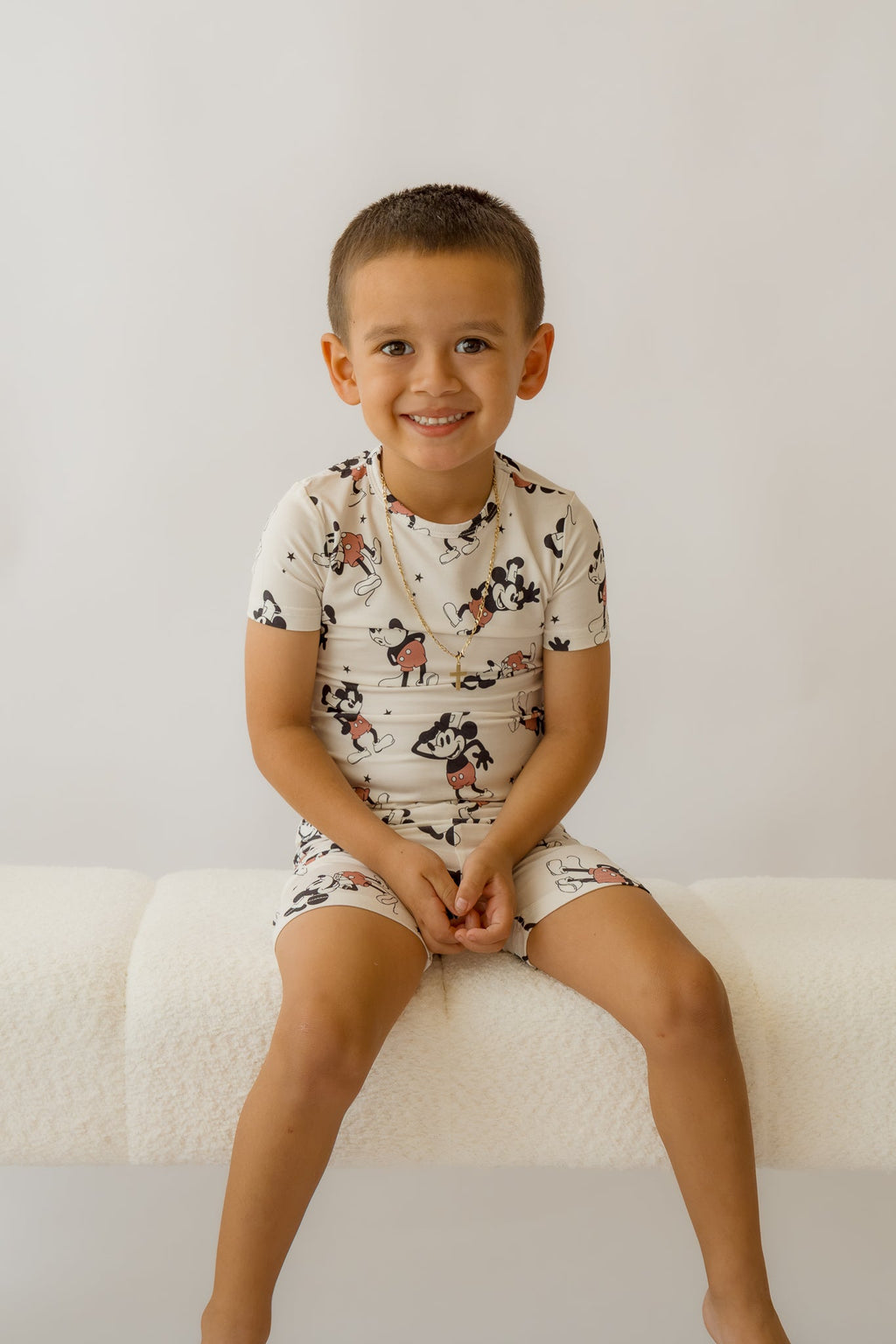 Steamboat Willie Boy's 2 piece shorty PJ's