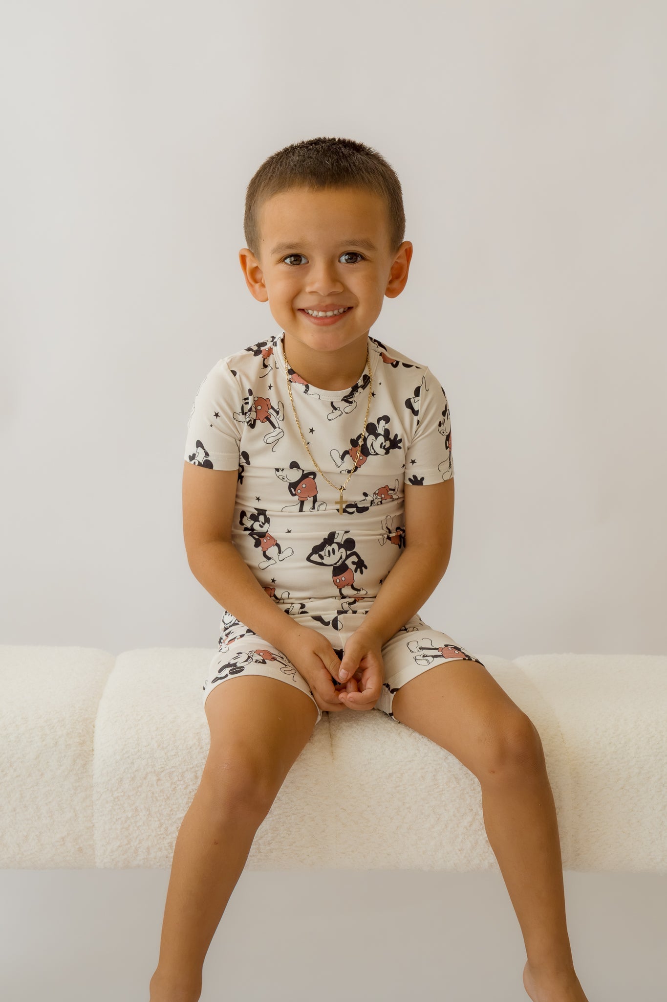 Steamboat Willie Boy's 2 piece shorty PJ's