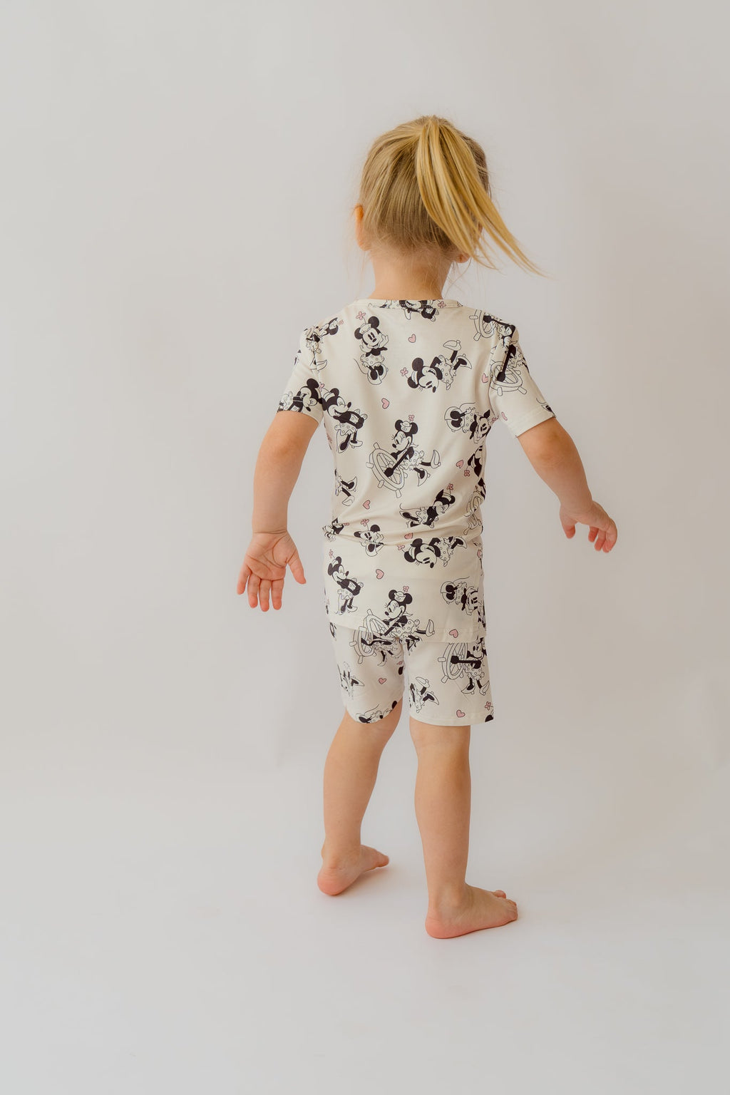 Steamboat Willie Girl's Shorty 2 piece PJ's
