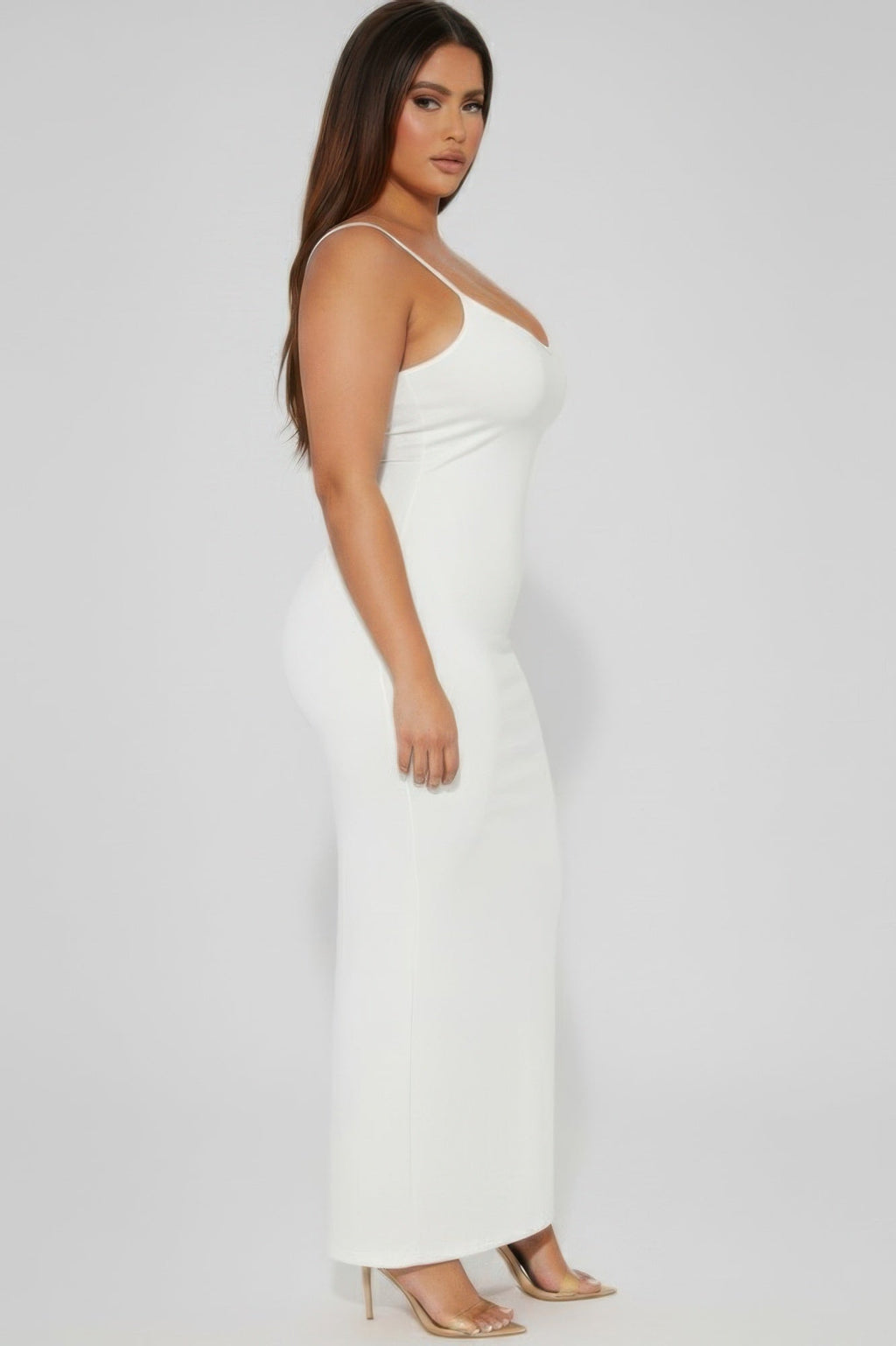 Ribbed Mermaaid Hem Cami Dress